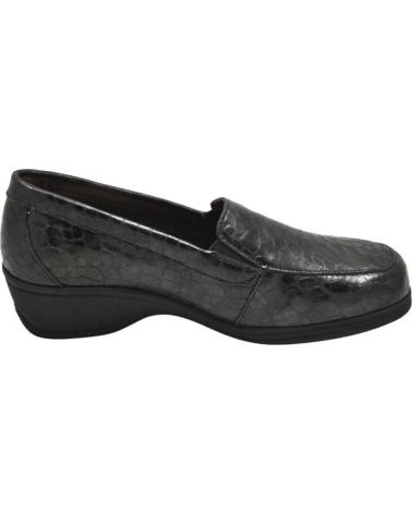 Mocasines de Mujer LUMEL - MOCASIN CON ELASTICOS EN EL EMPEINE MUY ANCHO PLA ANTRACITA