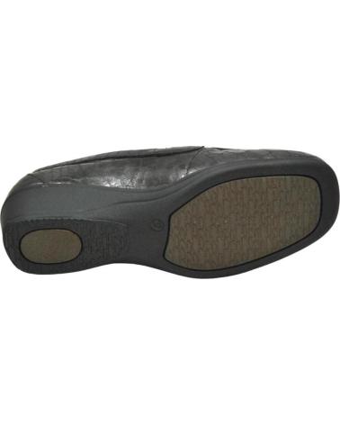Mocasines de Mujer LUMEL - MOCASIN CON ELASTICOS EN EL EMPEINE MUY ANCHO PLA ANTRACITA