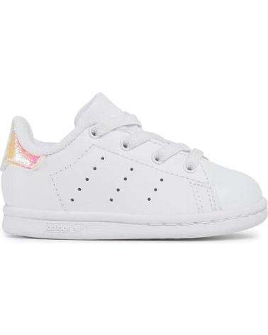 Sportif-De-Niña-ADIDAS-ZAPATILLAS-STAN-SMITH-EL-I-PARA-NINOS-UNISEX-EN-COLOR-BLANCO