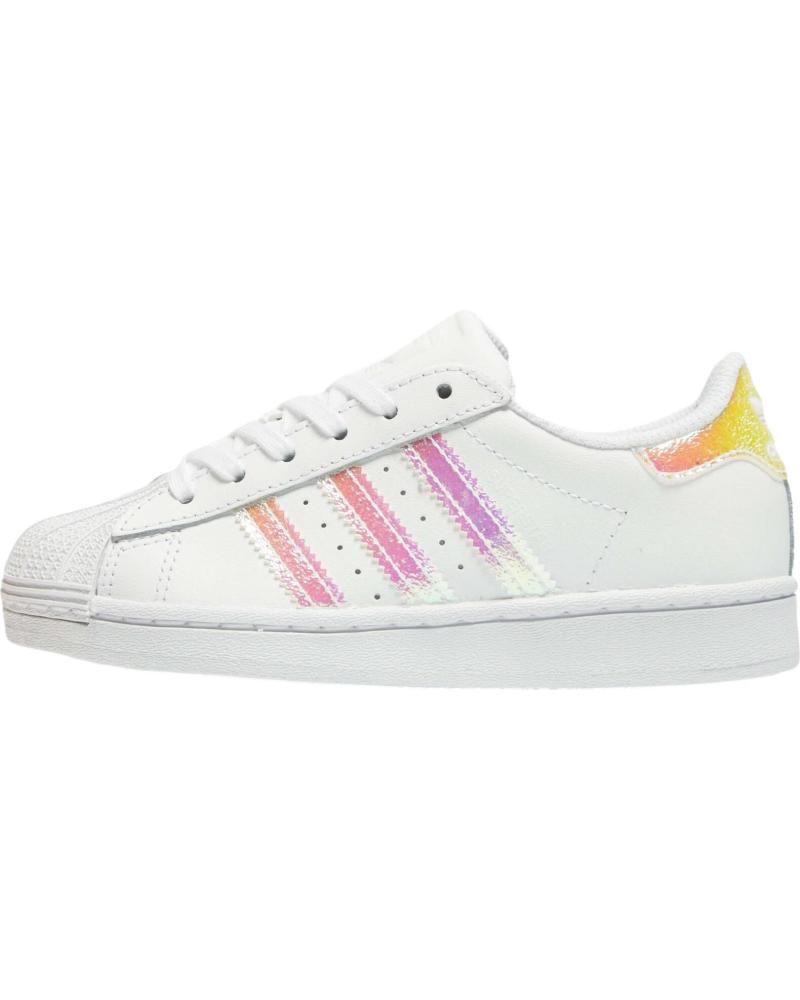 Sportif-De-Niña-ADIDAS-ZAPATILLAS-SUPERSTAR-FV3147-BLANCO