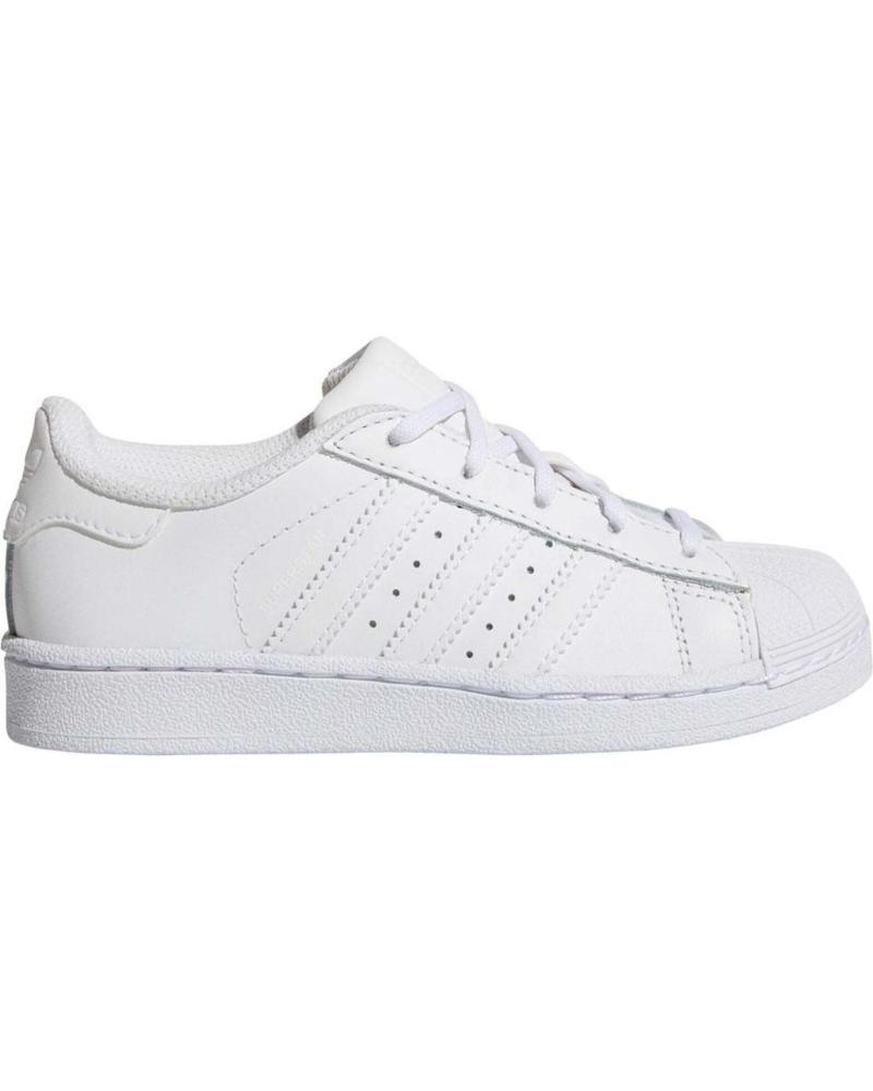 Sportif-De-Niña-ADIDAS-ZAPATILLAS-SUPERSTAR-PARA-NINOS-UNISEX-EN-COLOR-BLANCO