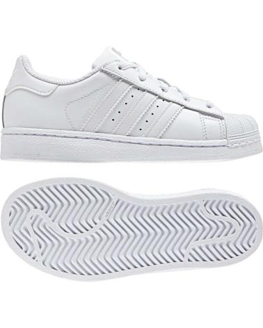 Sportif-De-Niña-ADIDAS-ZAPATILLAS-SUPERSTAR-PARA-NINOS-UNISEX-EN-COLOR-BLANCO