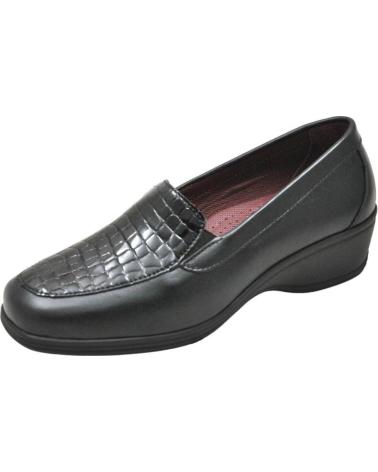 Zapatos de Mujer LUMEL - MOCASIN CON ELASTICOS EN EL EMPEINE MUY ANCHO PLA NEGRO