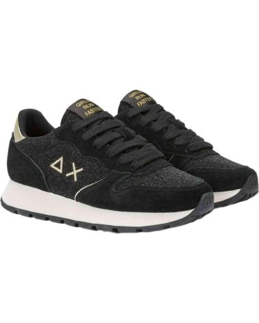 Sportif pour Femme SUN68 ZAPATILLA ALLY GLITTER TEXTILE Z44204 11 NEGRO