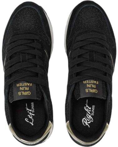 Sportif pour Femme SUN68 ZAPATILLA ALLY GLITTER TEXTILE Z44204 11 NEGRO