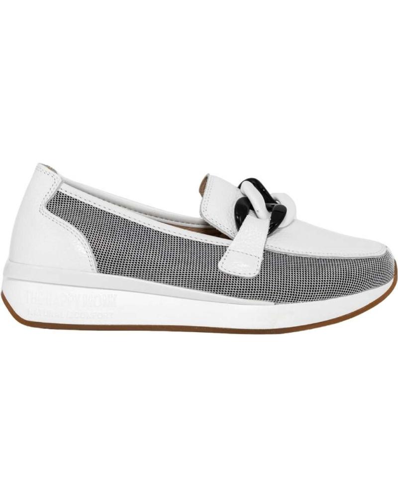 Halbschuhe für Damen THE HAPPY MONK MOCASINES PARA MUJER EN COLOR BLANCO
