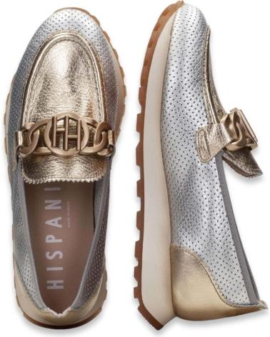 Mocassins de Mulher HISPANITAS MCOASIN SPORT ADORNO SILVER-ANTICO