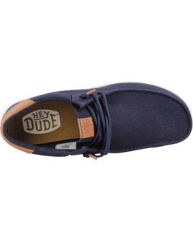 Sapato de vela de Homem HEY DUDE MOCASINES HOMBRE MODELO PAUL CANVAS COLOR AZUL NAVY