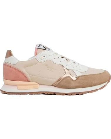 Sapatilhas de Mulher pepe jeans ZAPATILLAS SNEAKERS BRIT MIX W PARA MUJER EN COLOR ROSA ROSA