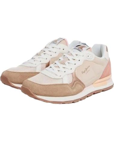 Sapatilhas de Mulher pepe jeans ZAPATILLAS SNEAKERS BRIT MIX W PARA MUJER EN COLOR ROSA ROSA