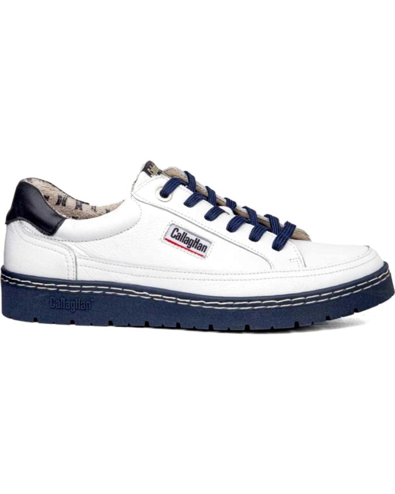 Sapatos de Homem CALLAGHAN ZAPATILLA PETETE 55210 BLANCA Y DE AZUL