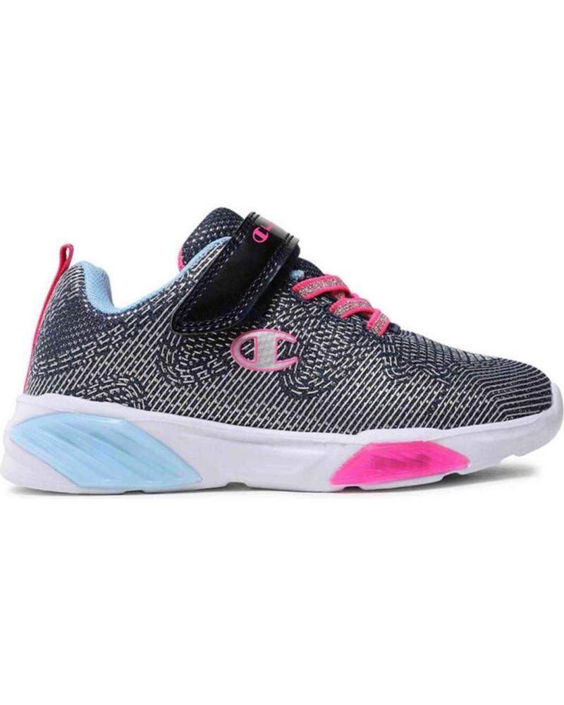 Esportes  de Menina CHAMPION ZAPATILLAS WAVE PLATEADO CON LUCES G PS S32132-CHA GRIS