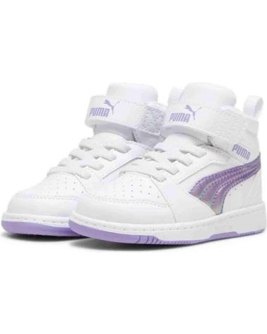 Woman and girl and boy Trainers PUMA ZAPATILLAS REBOUND V6 MID PARA NINOS UNISEX EN COLOR BLANCO