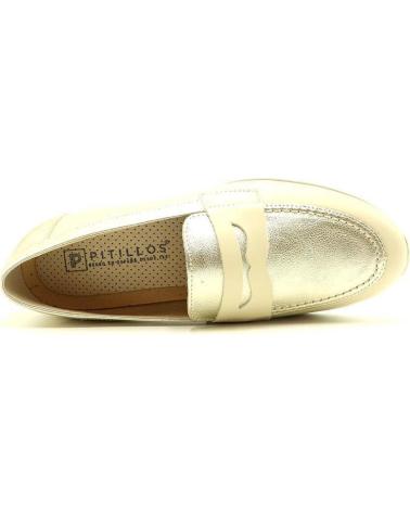 Sapatos-De-Mujer-PITILLOS-MOCASIN-10421-CREMA---ORO