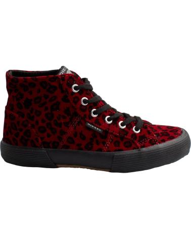 Stivaletti per Donna DIESEL ZAPATILLAS DE CORTE ALTO YKK-301 PARA MUJER ROJO-ANIMAL PRINT