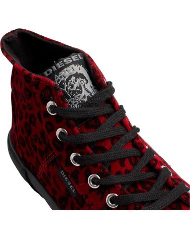 Stivaletti per Donna DIESEL ZAPATILLAS DE CORTE ALTO YKK-301 PARA MUJER ROJO-ANIMAL PRINT