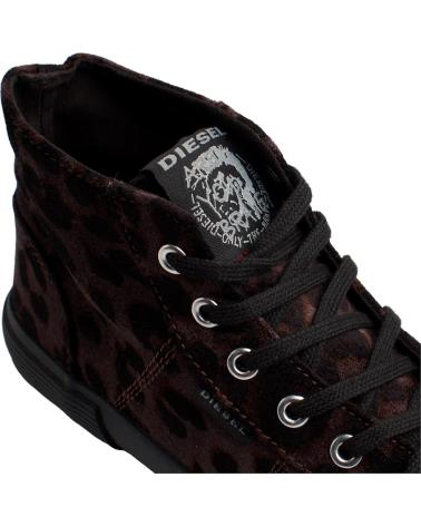 Stivaletti per Donna DIESEL ZAPATILLAS DE CORTE ALTO YKK-301 PARA MUJER GRIS ANIMAL PRINT