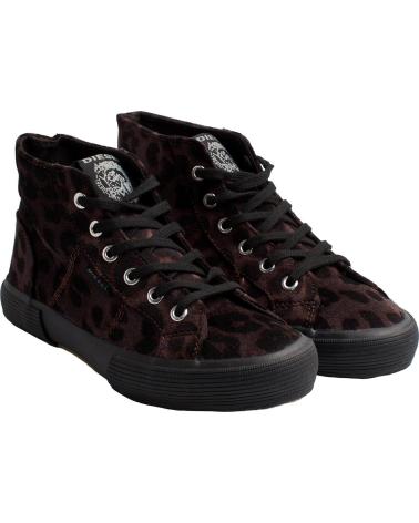 Stivaletti per Donna DIESEL ZAPATILLAS DE CORTE ALTO YKK-301 PARA MUJER GRIS ANIMAL PRINT