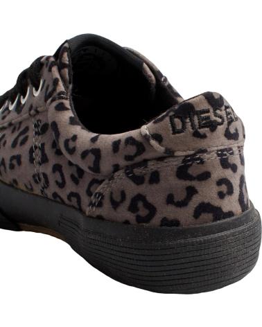 Sneaker für Damen DIESEL ZAPATILLAS URBANAS DE CORTE BAJO YKK-300-G PARA MUJER GRIS ANIMAL PRINT