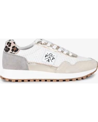 Scarpe sport per Donna POPA ZAPATILLA LOTSE REJILLA BEIGE BLANCO