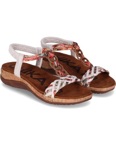 Sandálias de Mulher CHIKA10 SANDALIA CONFORT CON GOMAS ELASTICAS PARA MUJER RIG BLANCO