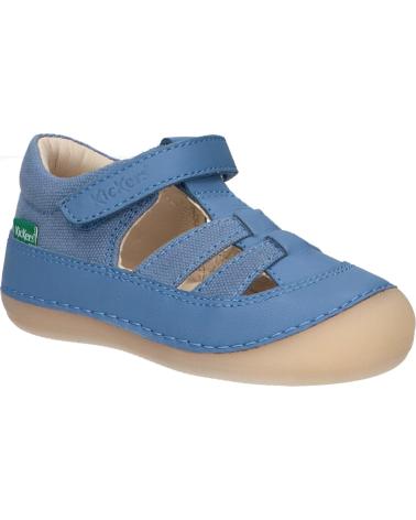 Sandales pour Garçon KICKERS 1201230-10-0 KICK SUSHYK SHEEP LTHCOTTON CANVAS 5 BLEU
