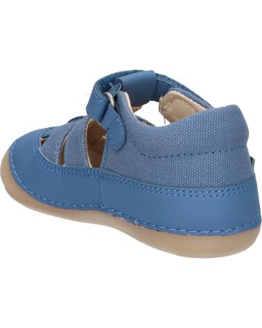 Sandales pour Garçon KICKERS 1201230-10-0 KICK SUSHYK SHEEP LTHCOTTON CANVAS 5 BLEU