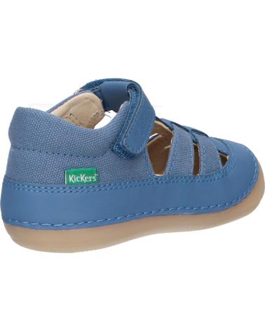 Sandales pour Garçon KICKERS 1201230-10-0 KICK SUSHYK SHEEP LTHCOTTON CANVAS 5 BLEU