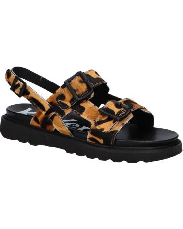 Sandalen für Damen kickers 1201803-50-0 NEOSUMMER PONY 116 CAMEL LEOPARD