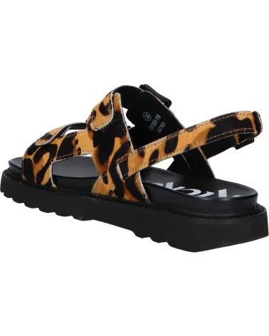 Sandalen für Damen kickers 1201803-50-0 NEOSUMMER PONY 116 CAMEL LEOPARD
