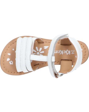 Sandalen für Mädchen KICKERS 1202383-30-0 DIAMANTO SHEEP NAPPA 3 BLANC