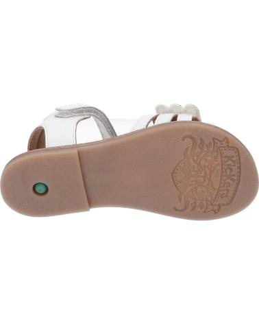 Sandalen für Mädchen KICKERS 1202383-30-0 DIAMANTO SHEEP NAPPA 3 BLANC