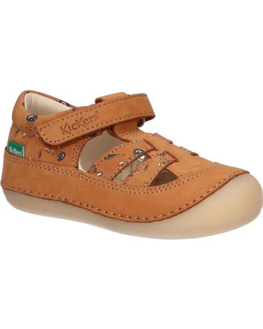 Sandali per Bambino KICKERS 1215020-10-0 KICK SUSHYK LT GOLF NUBUCKPRINT 116 CAMEL IMPRIME Z
