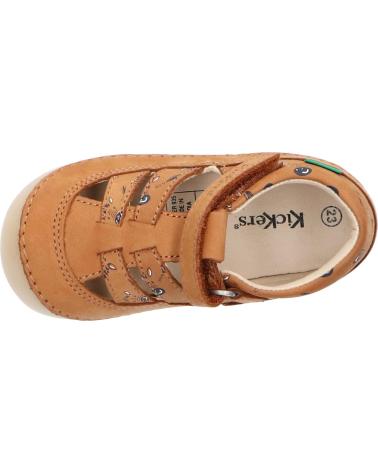 Sandali per Bambino KICKERS 1215020-10-0 KICK SUSHYK LT GOLF NUBUCKPRINT 116 CAMEL IMPRIME Z