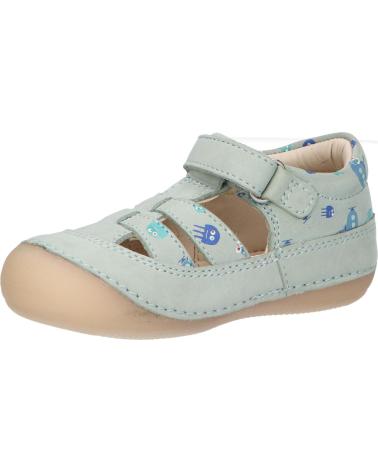 Sandali per Bambino KICKERS 1215021-10-0 KICK SUSHYK LT GOLF NUBUCKPRINT 63 VERT CELADON IM