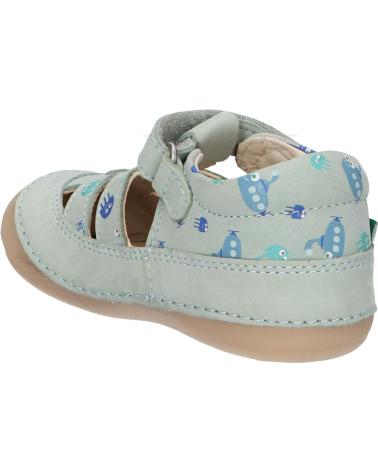 Sandali per Bambino KICKERS 1215021-10-0 KICK SUSHYK LT GOLF NUBUCKPRINT 63 VERT CELADON IM