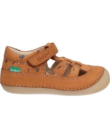 Sandali per Bambino KICKERS 1215020-10-0 KICK SUSHYK LT GOLF NUBUCKPRINT 116 CAMEL IMPRIME Z