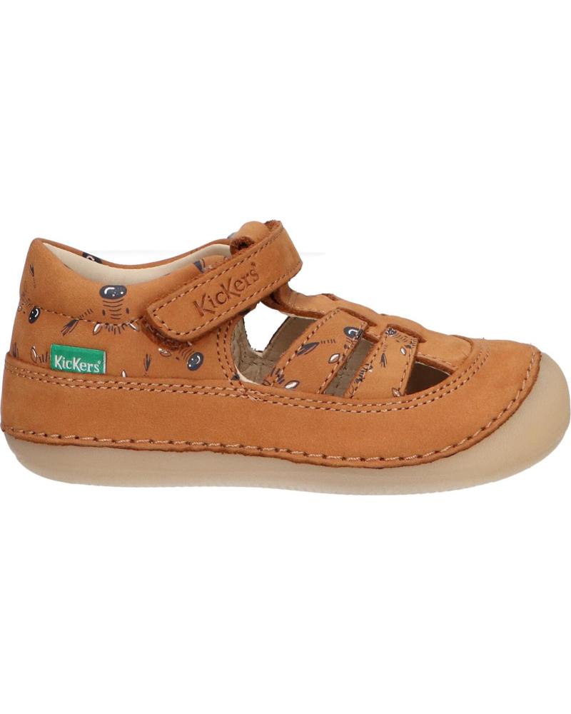 Sandali per Bambino KICKERS 1215020-10-0 KICK SUSHYK LT GOLF NUBUCKPRINT 116 CAMEL IMPRIME Z