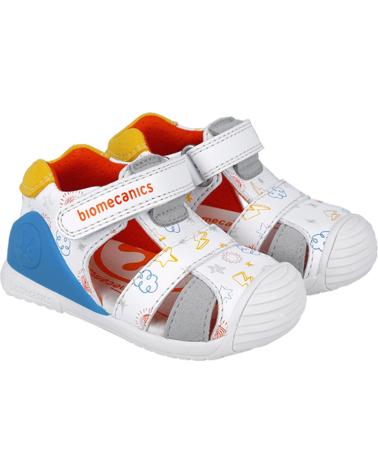Sandalen für Junge BIOMECANICS SANDALIAS PARA CHICO 252116 ESTAMPADO BLANCOYEMAC835