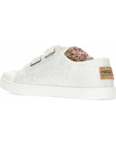 Zapatillas deporte de Niña PABLOSKY ZAPATILLAS DE LONA BAREFOOT 980050 BLANCOPLATA