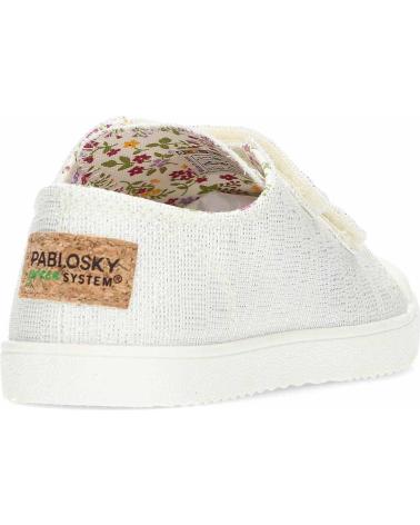 Zapatillas deporte de Niña PABLOSKY ZAPATILLAS DE LONA BAREFOOT 980050 BLANCOPLATA