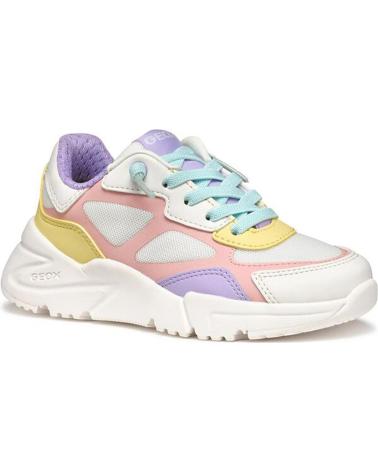 Deportivas de Niña GEOX SNEAKERS PARA CHICA LOFTUS J55M2B WHITEMULTI