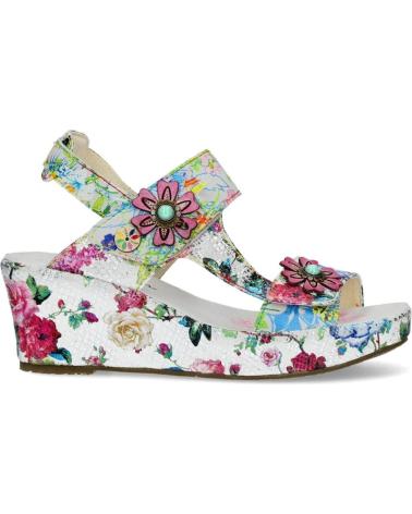 Sandali per Donna LAURA VITA FACDIO-37 PIEL BLANC BLANCO-KOMBI