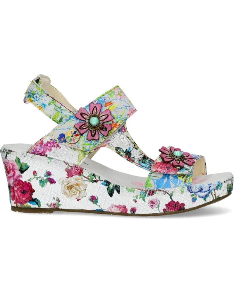 Sandali per Donna LAURA VITA FACDIO-37 PIEL BLANC BLANCO-KOMBI