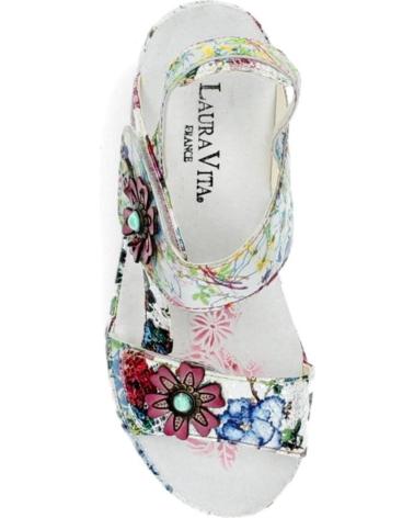 Sandali per Donna LAURA VITA FACDIO-37 PIEL BLANC BLANCO-KOMBI