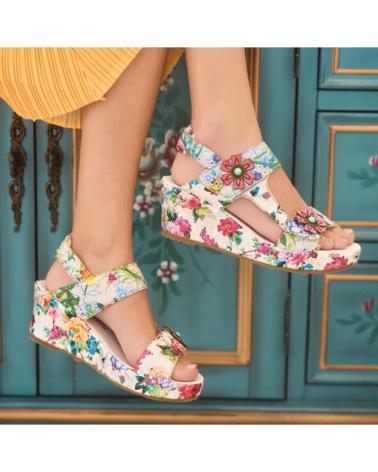 Sandali per Donna LAURA VITA FACDIO-37 PIEL BLANC BLANCO-KOMBI