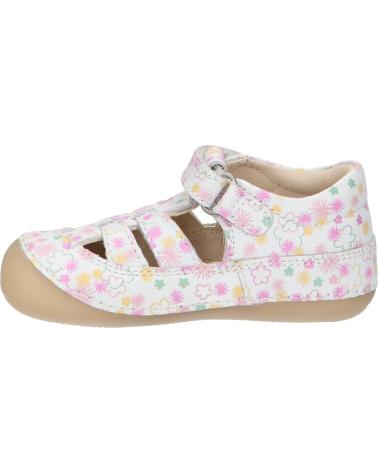 Sandales pour Fille KICKERS 1215022-10-0 KICK SUSHYK LT COW NAPPAPRINT 33 BLANC IMPRIME F