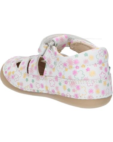 Sandales pour Fille KICKERS 1215022-10-0 KICK SUSHYK LT COW NAPPAPRINT 33 BLANC IMPRIME F