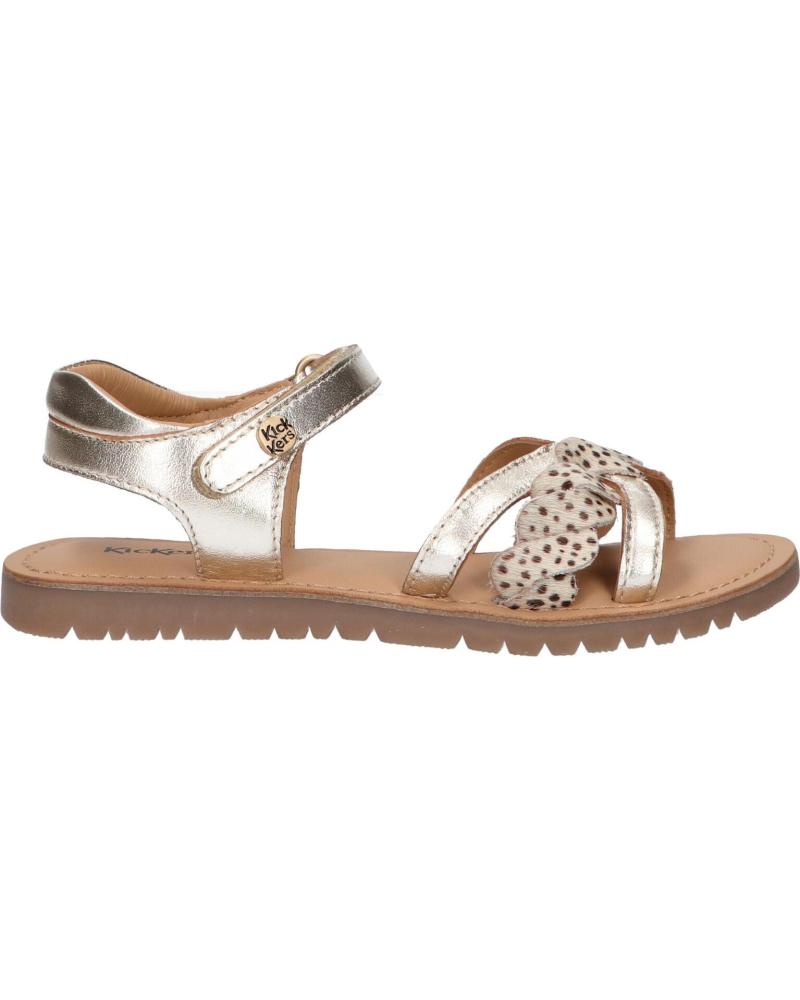 Sandalen für Mädchen KICKERS 694798-30 BETTY CUIR SHEEP METALLICPONY 151 OR PONY