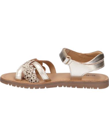 Sandalen für Mädchen KICKERS 694798-30 BETTY CUIR SHEEP METALLICPONY 151 OR PONY